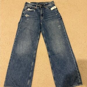 GAP Girls - Wide Leg Distressed Blue Jeans